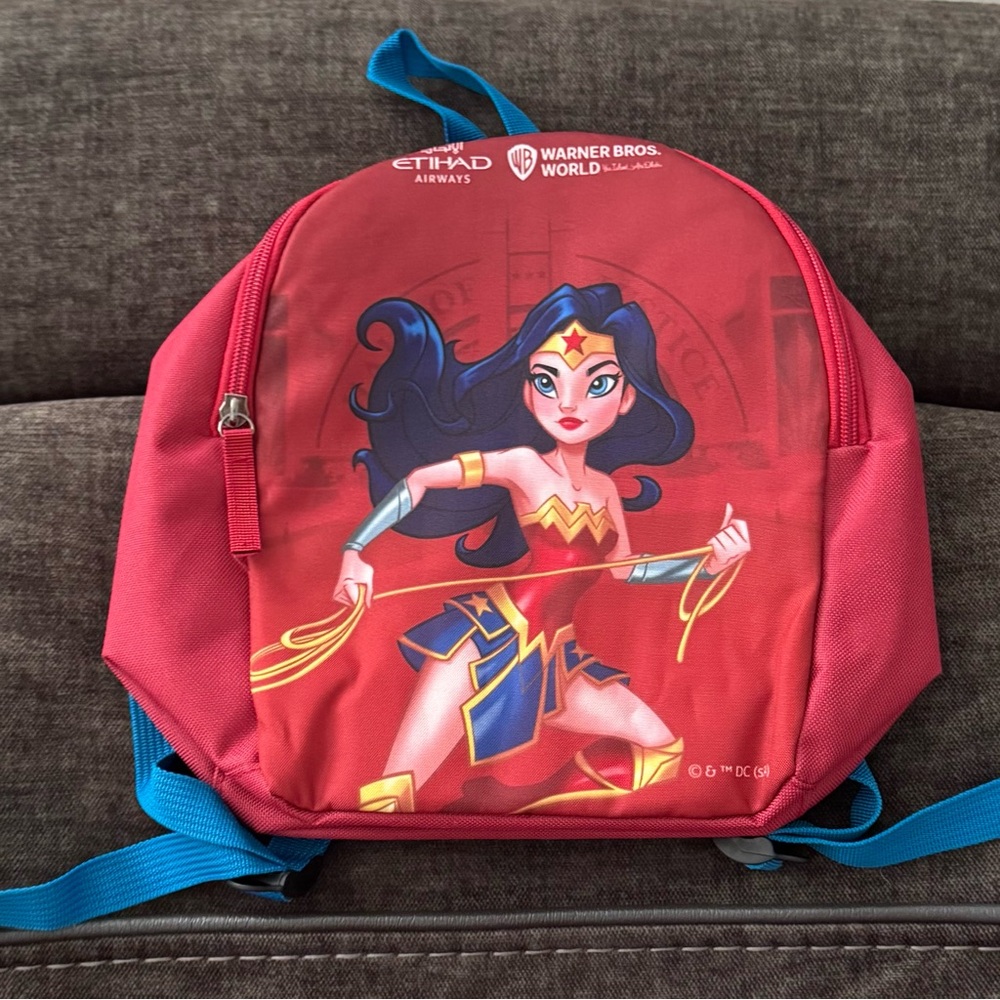 Warner Bros./Etihad Airways Wonder Woman Themed Backpack & Dress up Cape